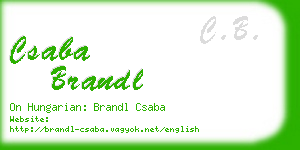 csaba brandl business card